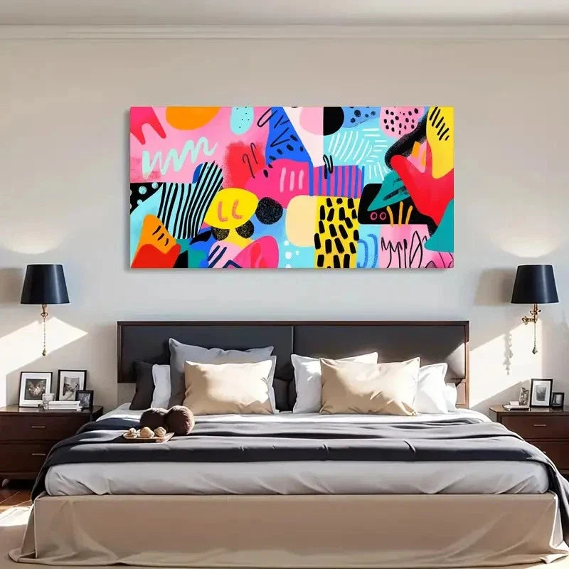 Trendy Decorative Colorful Wall Art Canvas Office Home Room Framed 120x60cm