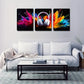 3pcs Vibrant Headphone Explosion  Wall Art Set Canvas Framed 40x60cm - High Quality Print 100% Australian Made Wall Canvas Ready to Hang