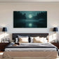 Serene Moonlit Trees & Foggy Wall Art Canvas Office Home Room Framed 120x60cm