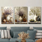 3pcs Rustic Lavender Ceramic Jar Oil Painting Metal Print Ready to Hang Art