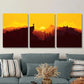 3pcs Travel-Inspired Landscape Painting Metal Print Ready to Hang Art