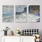 3pcs Ocean Wave Contemporary Style Metal Print Ready to Hang Art