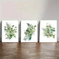 3pcs Green Leaves Decoration Poster Botanical Art Metal Print Ready to Hang Art