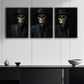 3pcs Skeleton in Suit Darkness Perfect Fear Wall Art Set Canvas Framed 40x60cm - High Quality Print 100% Australian Made Wall Canvas Ready to Hang