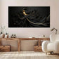 Golden Bird & Black Golden Wall Art Canvas Office Home Room Framed 120x60cm