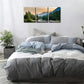 3pcs Mountain River Forest Nature Landscape  Metal Print Ready to Hang Art