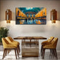 Abstracted Landscape Vibrant Wall Art Canvas Office Home Room Framed 120x60cm