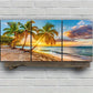 3pcs Decor Tropical Beach Modern Metal Print Ready to Hang Art