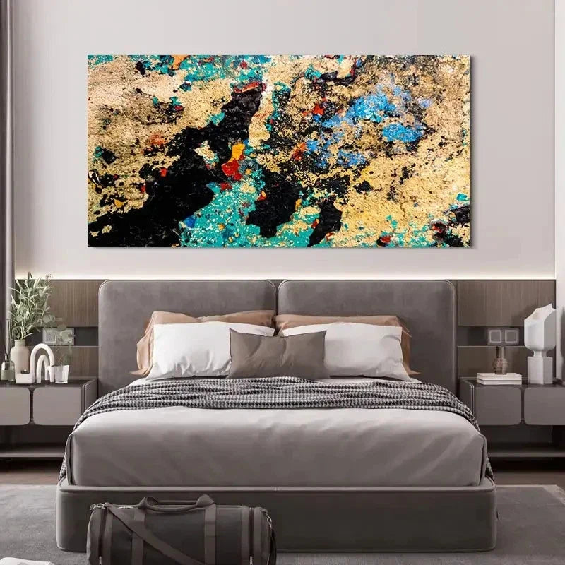 Abstract Peeling Texture Modern Wall Art Canvas Office Home Room Framed 120x60cm