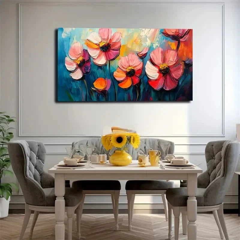 Abstract Watercolor Modern Deco Wall Art Canvas Office Home Room Framed 120x60cm