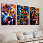 3pcs Saxophone Dynamic Drums Jazz Pianist Wall Art Set Canvas Framed 40x60cm - High Quality Print 100% Australian Made Wall Canvas Ready to Hang