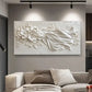 Floral Relief Texture Tasteless Wall Art Canvas Office Home Room Framed 80x45cm