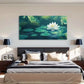 Serene Water Lily Modern Décor Wall Art Canvas Office Home Room Framed 120x60cm