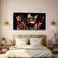 Abstract Black Cat & Orange Wall Art Canvas Office Home Room Framed 120x60cm