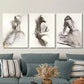 3pcs Abstract Woman Sketch , Metal Print Ready to Hang Art