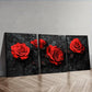 3pcs Gothic red rose Wall Art Set Canvas Framed 40x60cm - High Quality Print 100% Australian Made Wall Canvas Ready to Hang