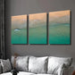 3pcs Turquoise Coastal Landscape Decor Wall Art Set Canvas Framed 40x60cm - High Quality Print 100% Australian Made Wall Canvas Ready to Hang