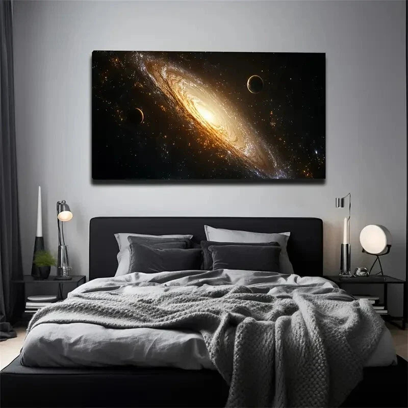 Giant Luminous Nebula Suitable Wall Art Canvas Office Home Room Framed 120x60cm