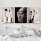 3pcs Dry Flower And Horse Illustrations Metal Print Ready to Hang Art