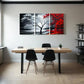 3pcs Abstract Seascape Paintings Metal Print Ready to Hang Art
