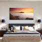 Ocean & Seashore View Sun Sky Wall Art Canvas Office Home Room Framed 120x60cm