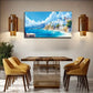 Aegean Sea Seaside View Wall Art Canvas Office Home Room Framed 120x60cm