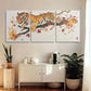 3pcs Vibrant Lion Tiger Design Metal Print Ready to Hang Art