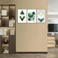 3pcs Versatile Spaces Created-Emerald green Metal Print Ready to Hang Art