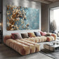 Realistic Floral White wall canvas office home room framed 120x60cm