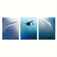 3pcs  Sea Life White Black Blue Whale Animal   Metal Print Ready to Hang Art
