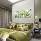 3pcs Modern Gray and Green Botanical Decor Wall Art Set Canvas Framed 40x60cm - High Quality Print 100% Australian Made Wall Canvas Ready to Hang