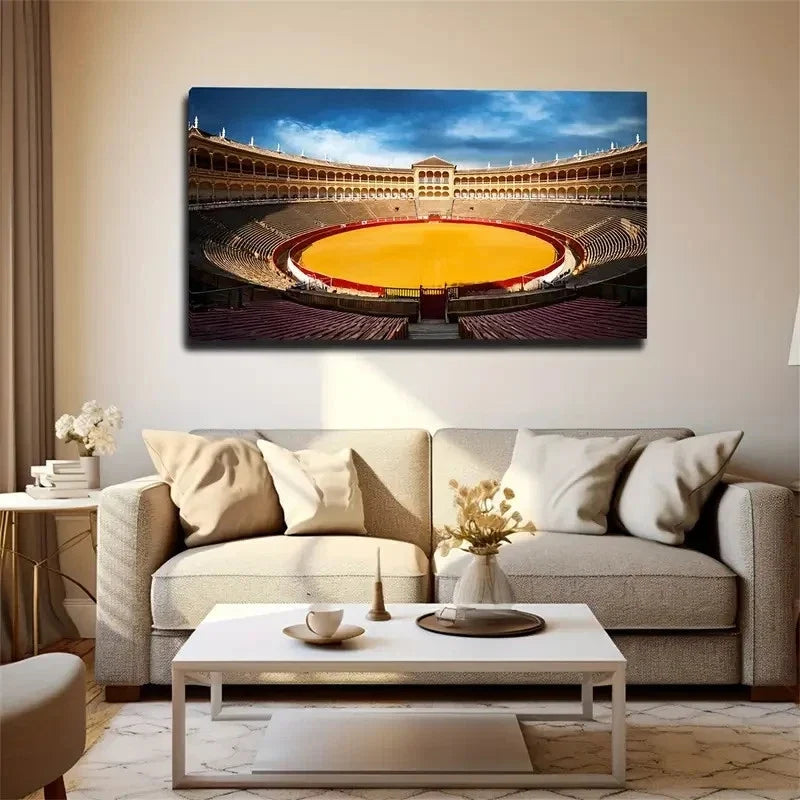 Grand Building Large Wall Art Canvas Office Home Room Framed 80x45cm