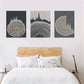 3pcs Minimalist Forest Tree Rings Abstract Metal Print Ready to Hang Art