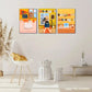 3pcs Books and Coffee People Reading Poster Metal Print Ready to Hang Art