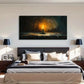 Warmth Candlelight Themes Dark Wall Art Canvas Office Home Room Framed 120x60cm
