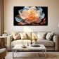 Vibrant Yellow & White Wall Art Canvas Office Home Room Framed 80x45cm