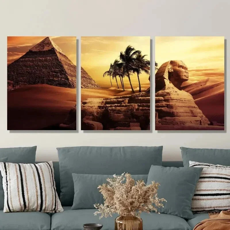 3pcs The Most Mysterious Monument on Earth Metal Print Ready to Hang Art