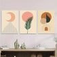 3pcs Modern Abstract Boho Style Metal Print Ready to Hang Art