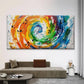 Abstract Music Notes Wall Art Canvas Office Home Room Framed 80x45cm
