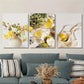 3pcs Lemon Grape Plants and Flowers Metal Print Ready to Hang Art