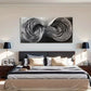 Visual Illusion Abstract Swirl Wall Art Canvas Office Home Room Framed 120x60cm