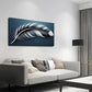 Featuring a Black and White Wall Art canvas office home room framed 120x60cm