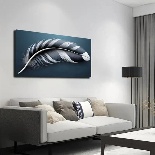 Featuring a Black and White Wall Art canvas office home room framed 120x60cm