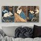 3pcs Robe mouse Art Painting Metal Print Ready to Hang Art