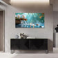 Tranquil Water & Burning Candle Wall Art Canvas Office Home Room Framed 120x60cm