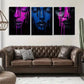 3pcs Emotional Dark Expression Drips Prefect Wall Art Set Canvas Framed 40x60cm - High Quality Print 100% Australian Made Wall Canvas Ready to Hang