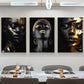 3pcs Modern Abstract Women Stylish & Artistic Metal Print Ready to Hang Art