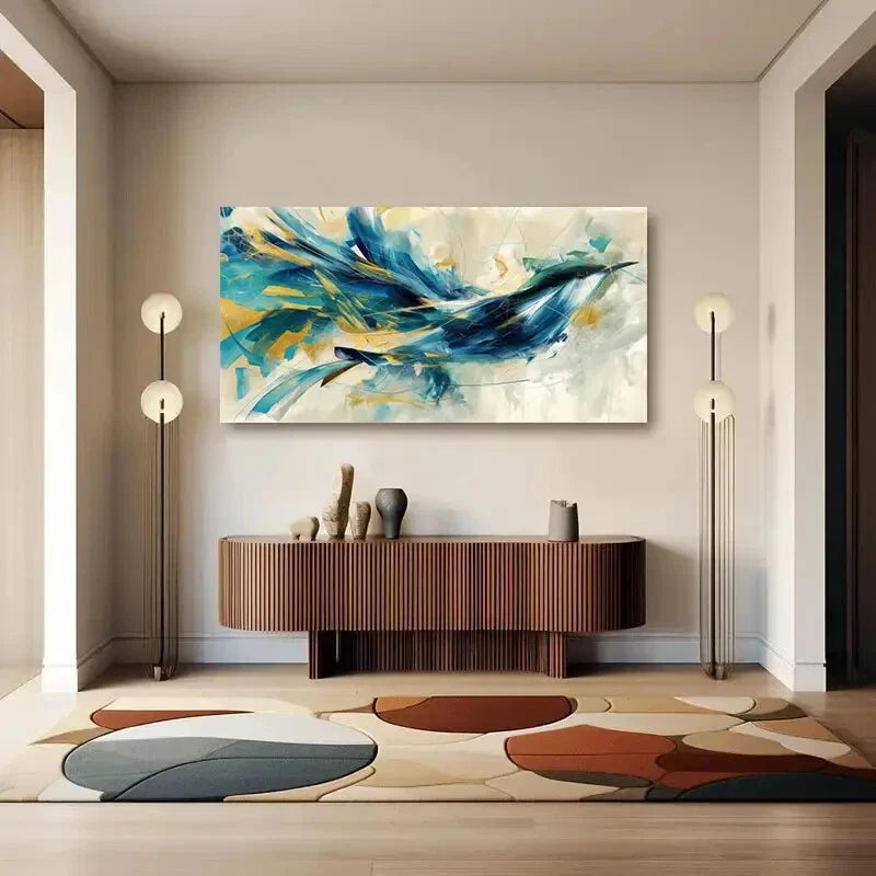 Abstract Creative Bird Wall Art wall canvas office home room framed 120x60cm
