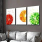 3pcs Bloody Oranges Fresh Green Lime Wall Art Set Canvas Framed 40x60cm - High Quality Print 100% Australian Made Wall Canvas Ready to Hang