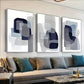 3pcs Blue and Grey Abstract Art Canvas Framed 40x60cm - High Quality Print 100% Australian Made Wall Canvas Ready to Hang